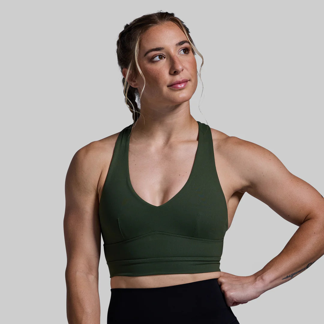 Double Cross Sports Bra - Tactical Green (XSmall - Small - Medium)