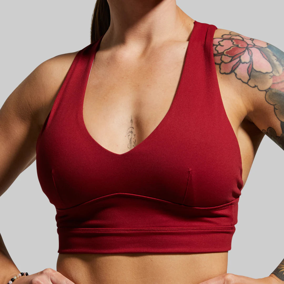 Double Cross Sports Bra - Wine (Medium - Large - XLarge)