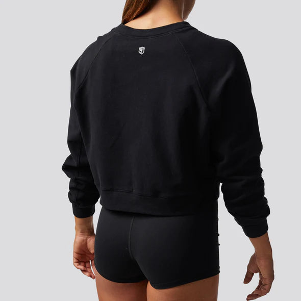 *Outlet* Unmatched Cropped Crew Sweatshirt