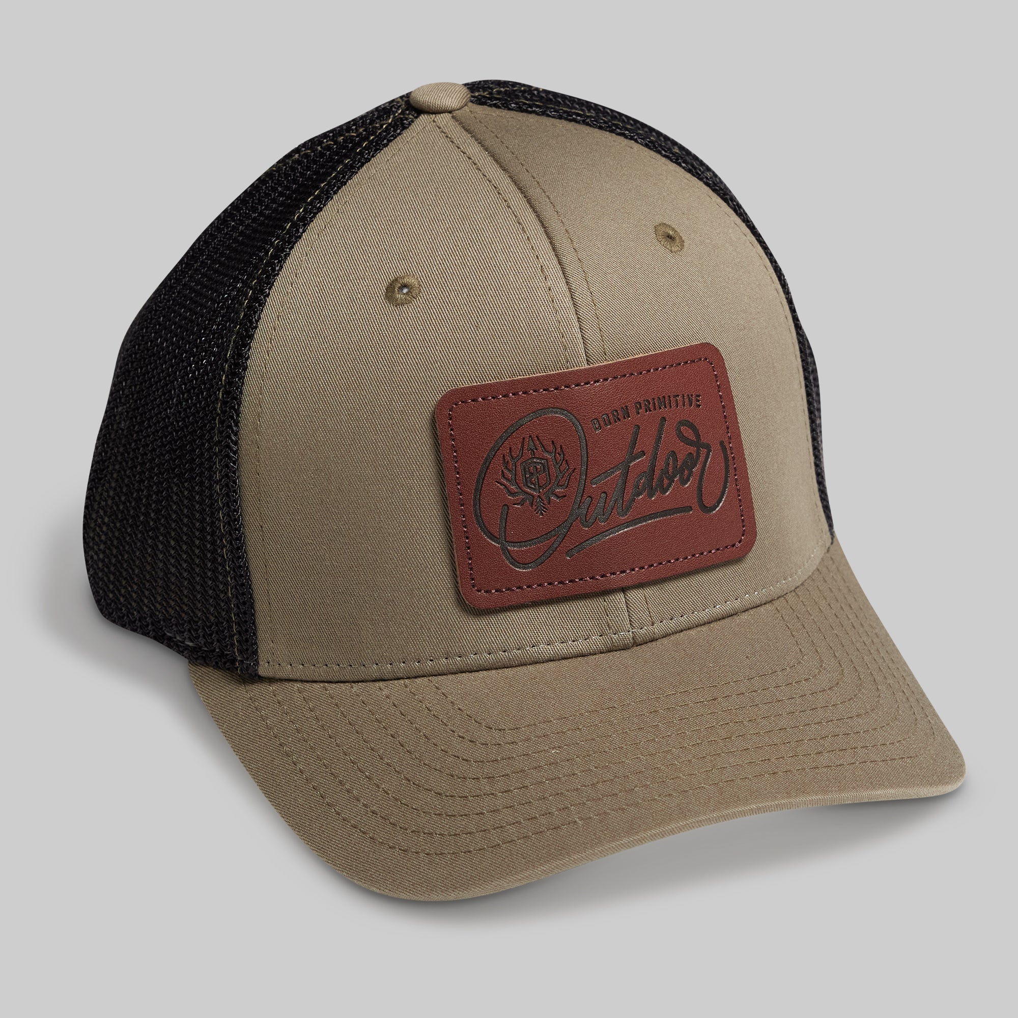 Outdoor Leather Patch FLEX Trucker Hat