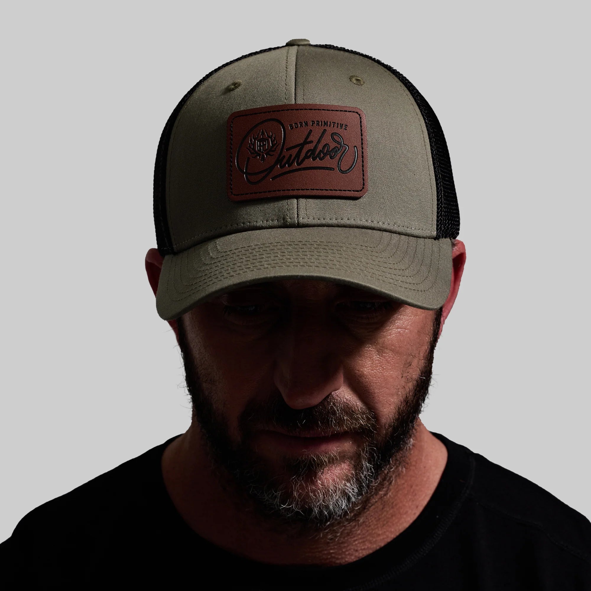 Outdoor Leather Patch FLEX Trucker Hat