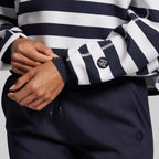 Lounge Lux Cropped Pullover - BP Navy Stripe