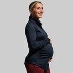 *Outlet* Maternity Zip Neck Athleisure Long Sleeve