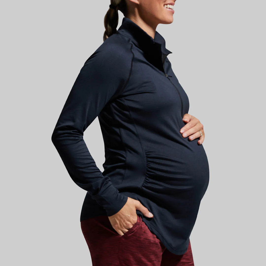 *Outlet* Maternity Zip Neck Athleisure Long Sleeve