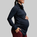 *Outlet* Maternity Zip Neck Athleisure Long Sleeve