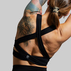 Double Cross Sports Bra - Black