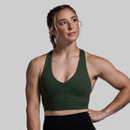 *OUTLET* Double Cross Sports Bra - Tactical Green