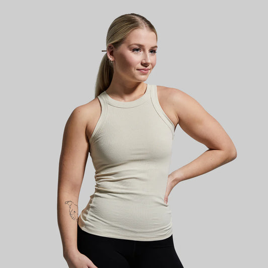 Day To Day Ribbed Tank - Oatmeal