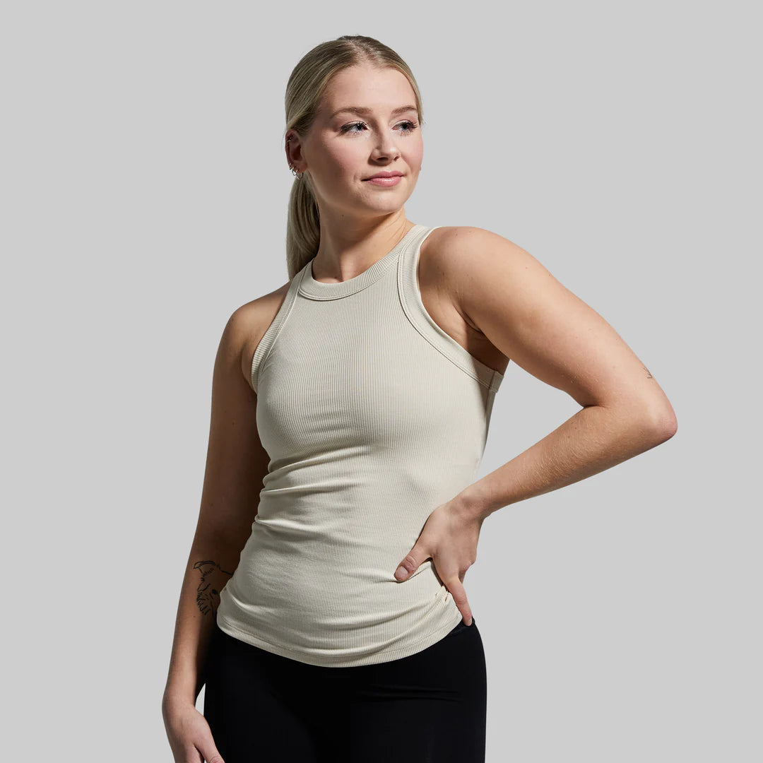 Day To Day Ribbed Tank - Oatmeal