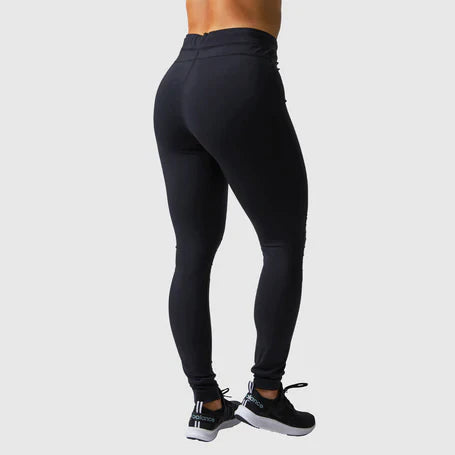 *Outlet* Pleated Moto Leggings - Black