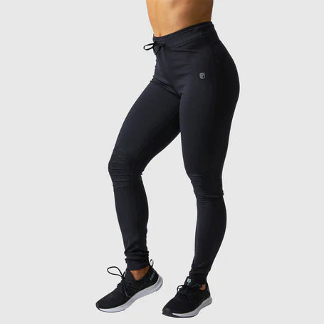 *Outlet* Pleated Moto Leggings - Black