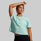 *Forpöntun* BP Premium Basic Crop Tee - Jelly mint