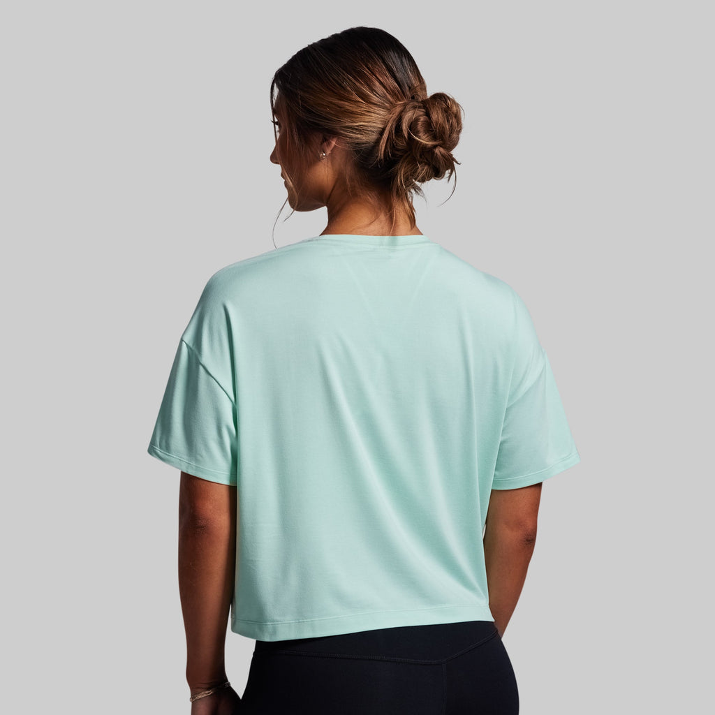 *Forpöntun* BP Premium Basic Crop Tee - Jelly mint