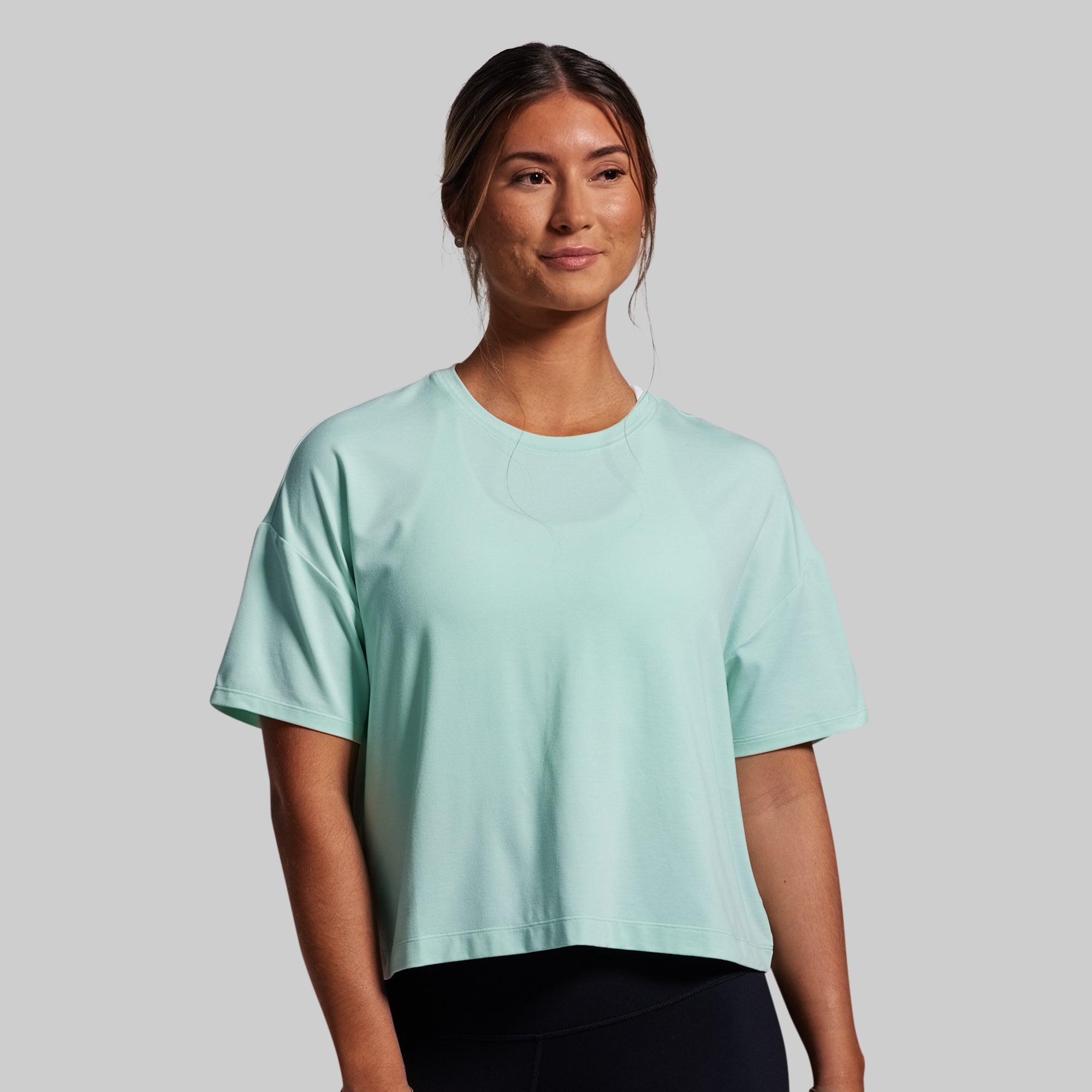 *Forpöntun* BP Premium Basic Crop Tee - Jelly mint