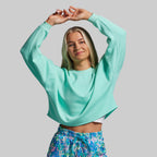 *Forpöntun* Lounge Lux Cropped Pullover - Jelly Mint