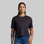*Forpöntun* BP Premium Basic Crop Tee - Black