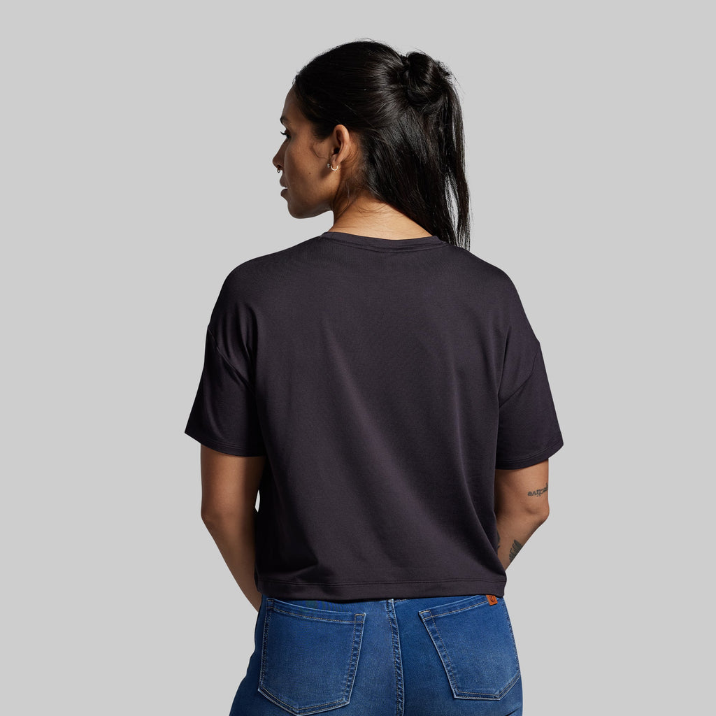 *Forpöntun* BP Premium Basic Crop Tee - Black