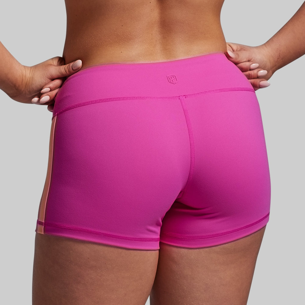 *Forpöntun* Double Take Booty Short - Fuchsia