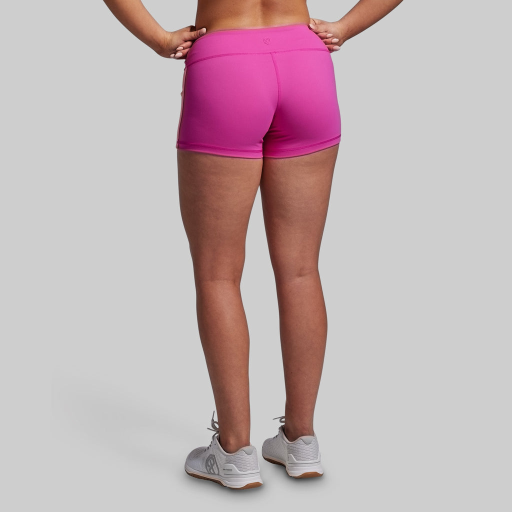 *Forpöntun* Double Take Booty Short - Fuchsia