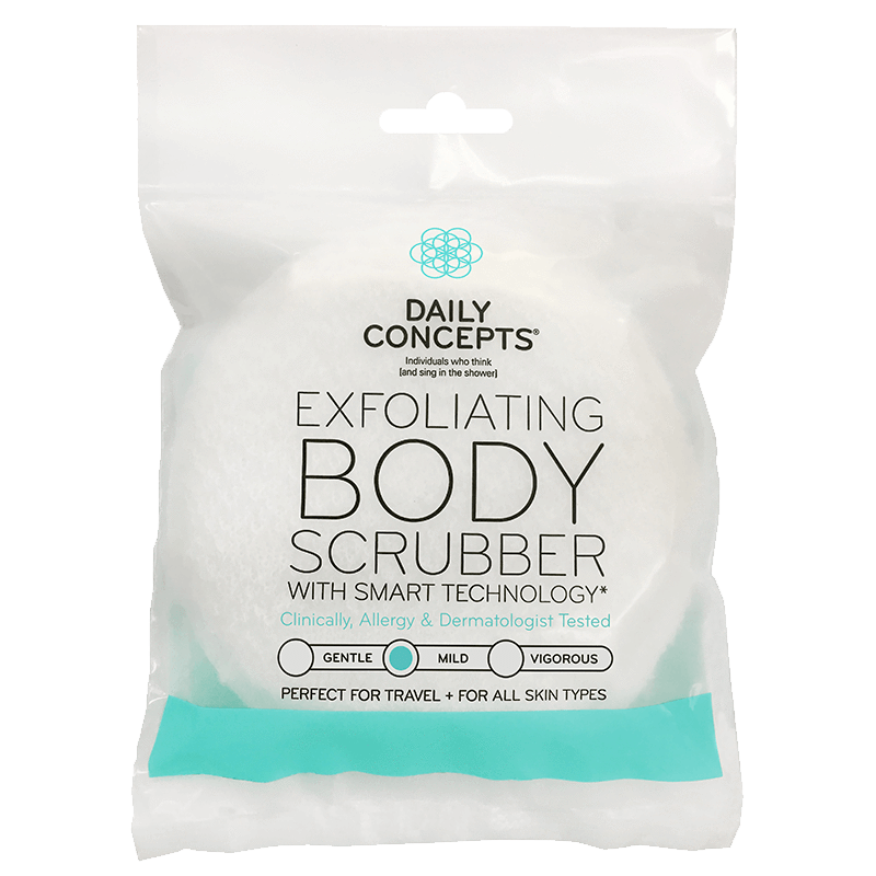 Daily exfoliating body scrubber
