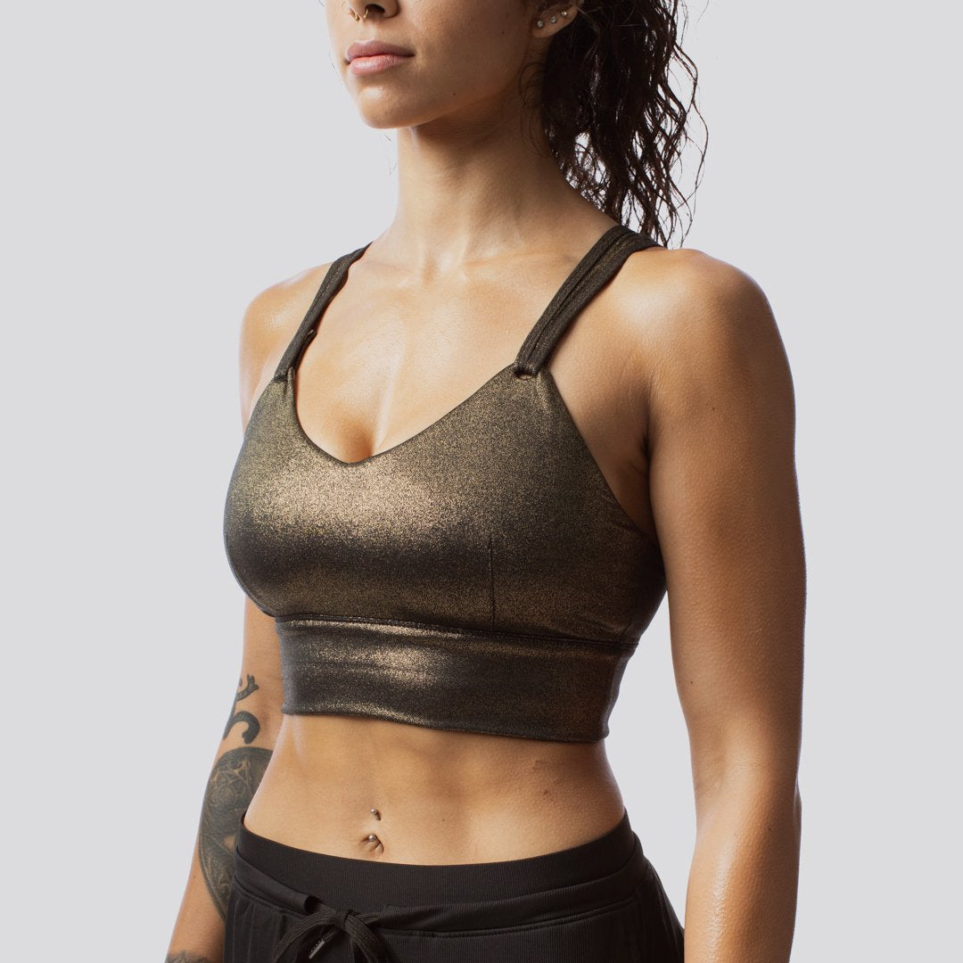*Outlet* Milk and Muscles Nursing Sports Bra - Gold Digger