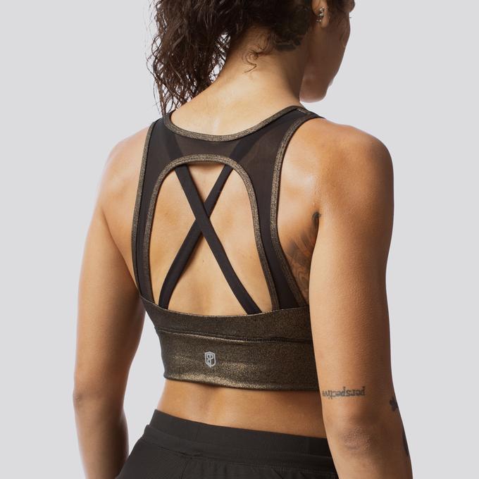 *Outlet* Milk and Muscles Nursing Sports Bra - Gold Digger