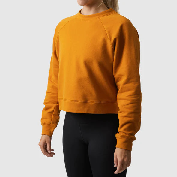 *Outlet* Unmatched Cropped Crew Sweatshirt