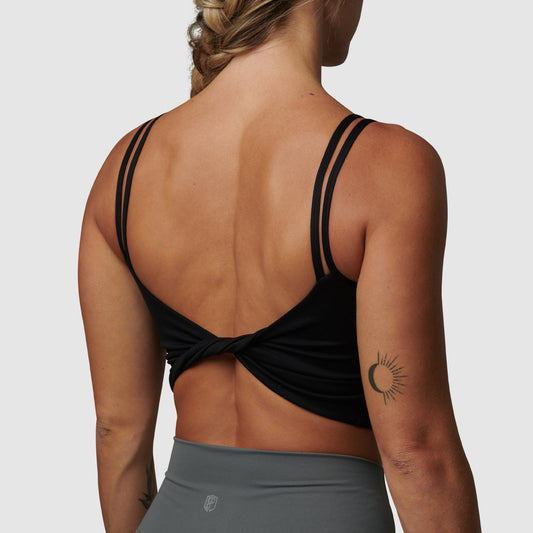 Don't Get It Twisted Sports Bra - Black