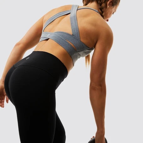 Double Cross Sports Bra - Vintage Grey (Medium)