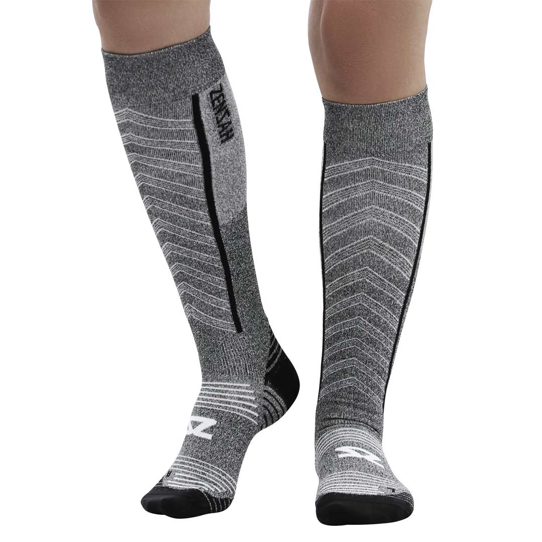 Featherweight Compression Socks - Heather Grey