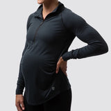 Maternity Zip Neck Athleisure Long Sleeve