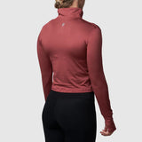 Cropped Zip Neck Athleisure Long Sleeve
