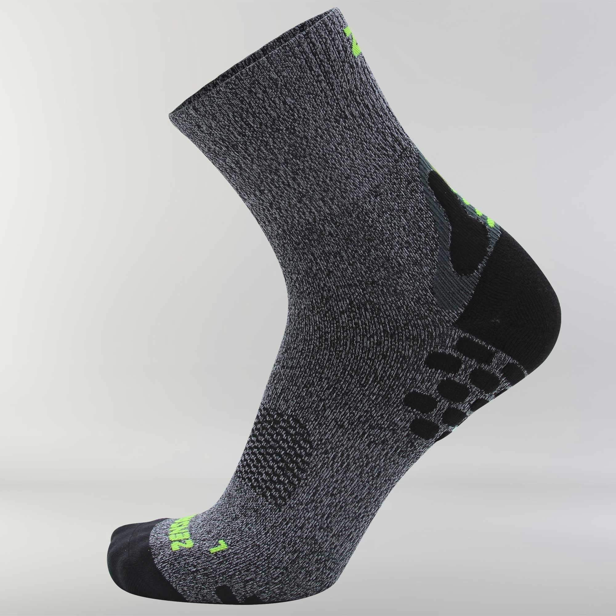 *Outlet* 3D Dotted Running Socks - Heather Grey