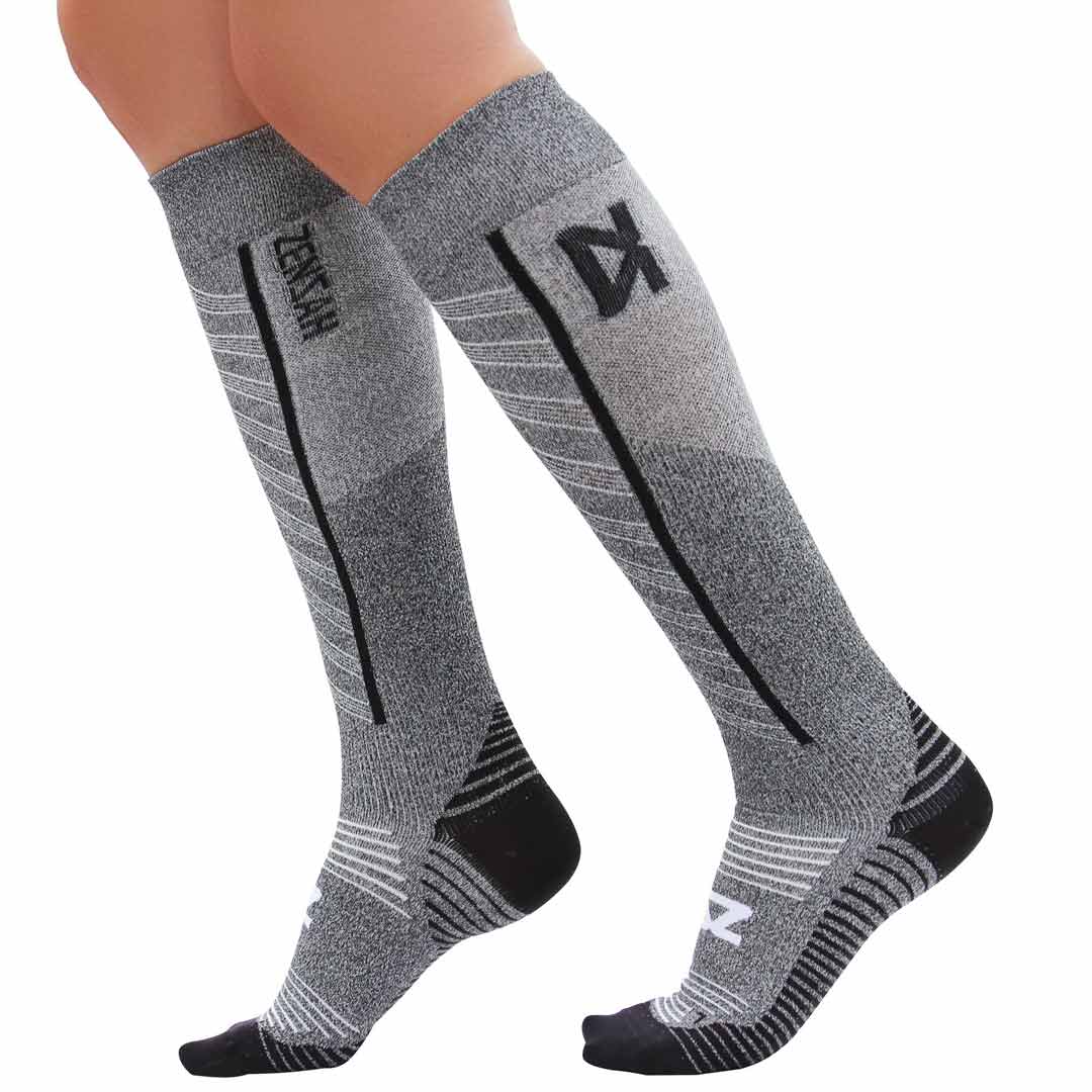 Featherweight Compression Socks - Heather Grey